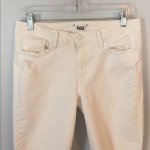 Paige Denim White Verdugo Ultra Skinny Jeans Sz 31